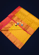 Load image into Gallery viewer, The Luminous Yellow Saree with Golden Zari Weaving
