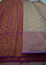 Load image into Gallery viewer, Exquisite Samundrika Silk Saree: Royal Off White &amp; Pink Border
